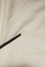 Ivory Virgin Wool Men V-Neck Knit Sweater