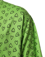 Green V-Neck DG Logo Heart Print T-shirt