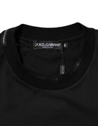 Black Cotton Embroidered DG Logo Pocket T-shirt