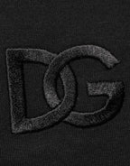 Black Cotton Embroidered DG Logo Pocket T-shirt