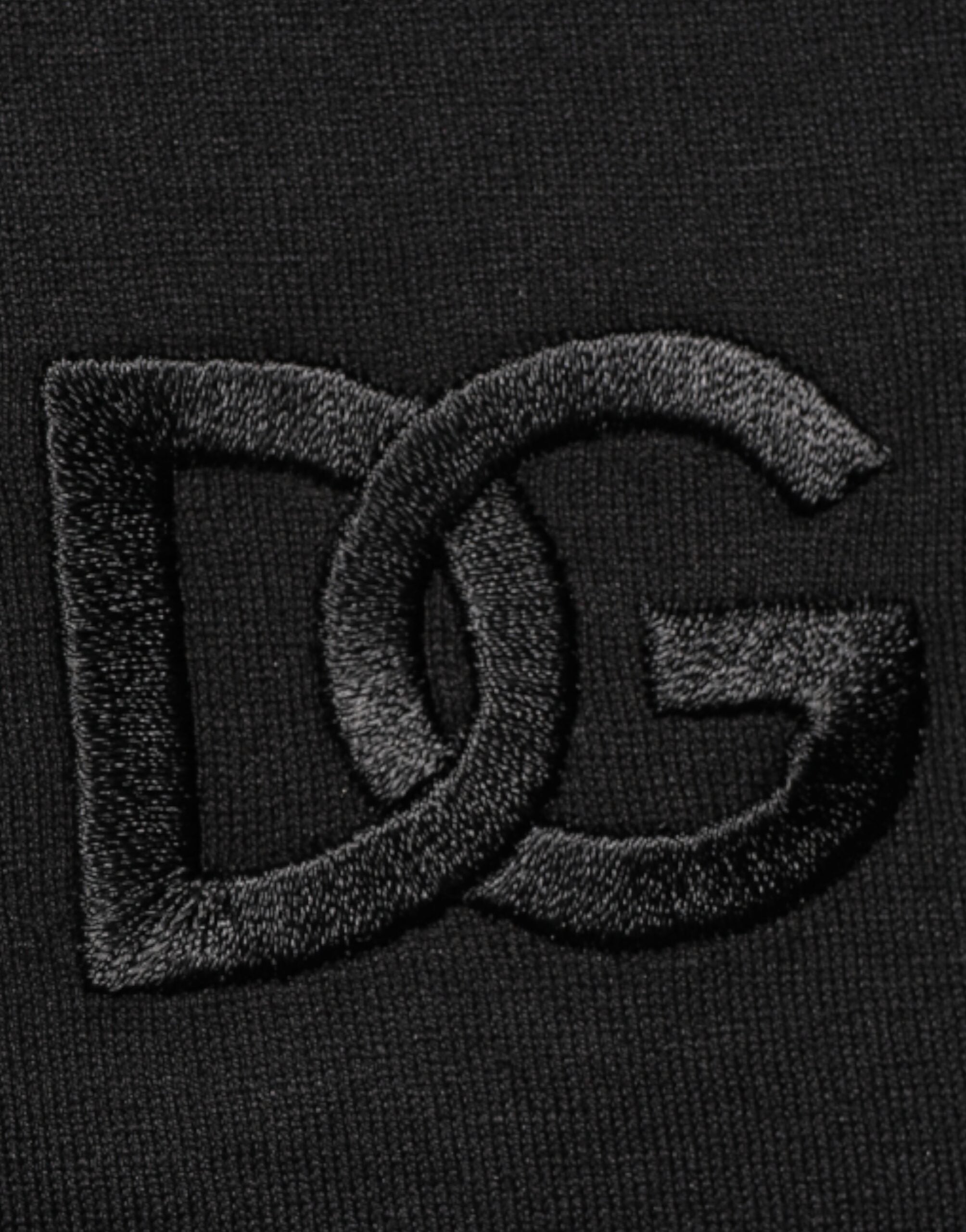 Black Cotton Embroidered DG Logo Pocket T-shirt