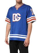 Blue Cotton DG Logo Mesh Jersey T-shirt