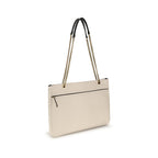 Beige Calf Leather Bos Taurus Shoulder Bag
