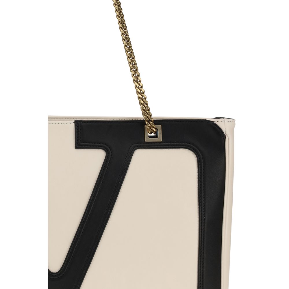 Beige Calf Leather Bos Taurus Shoulder Bag