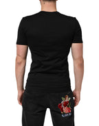Black Cotton Plain V-Neck Men Shirt T-shirt