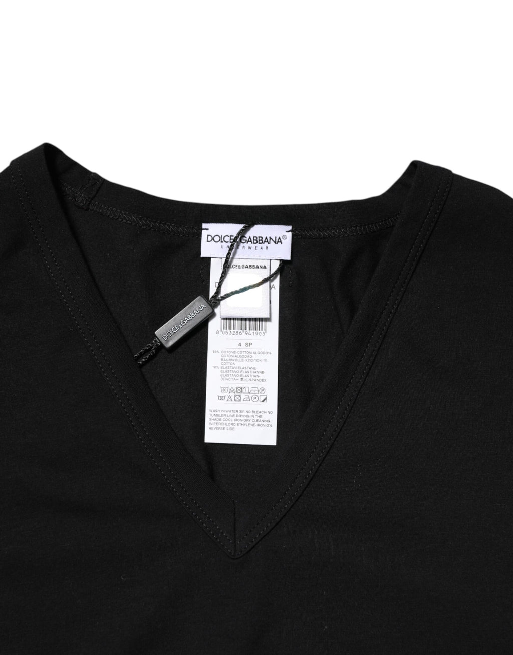 Black Cotton Slim Fit Men V-Neck Shirt T-shirt