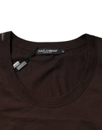 Brown Cotton Sleeveless Underwear Men Tank Top