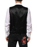 Black Wool Dress Formal Men Waistcoat Vest