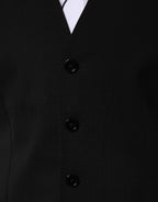 Black Wool Dress Formal Men Waistcoat Vest