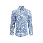 Blue Cotton Pattern Shirt