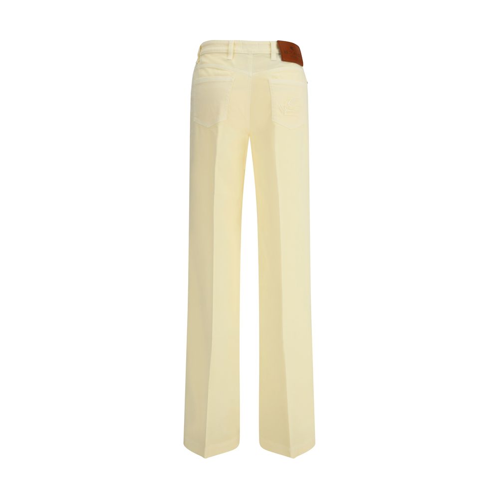 Bicolor Cotton Straight-Leg Jeans