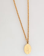 Gold Medallion Metal Chain Charm Men Pendant Necklace