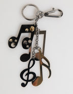 Silver Musical Note Key Holder Keychain Bag Charm Keyring