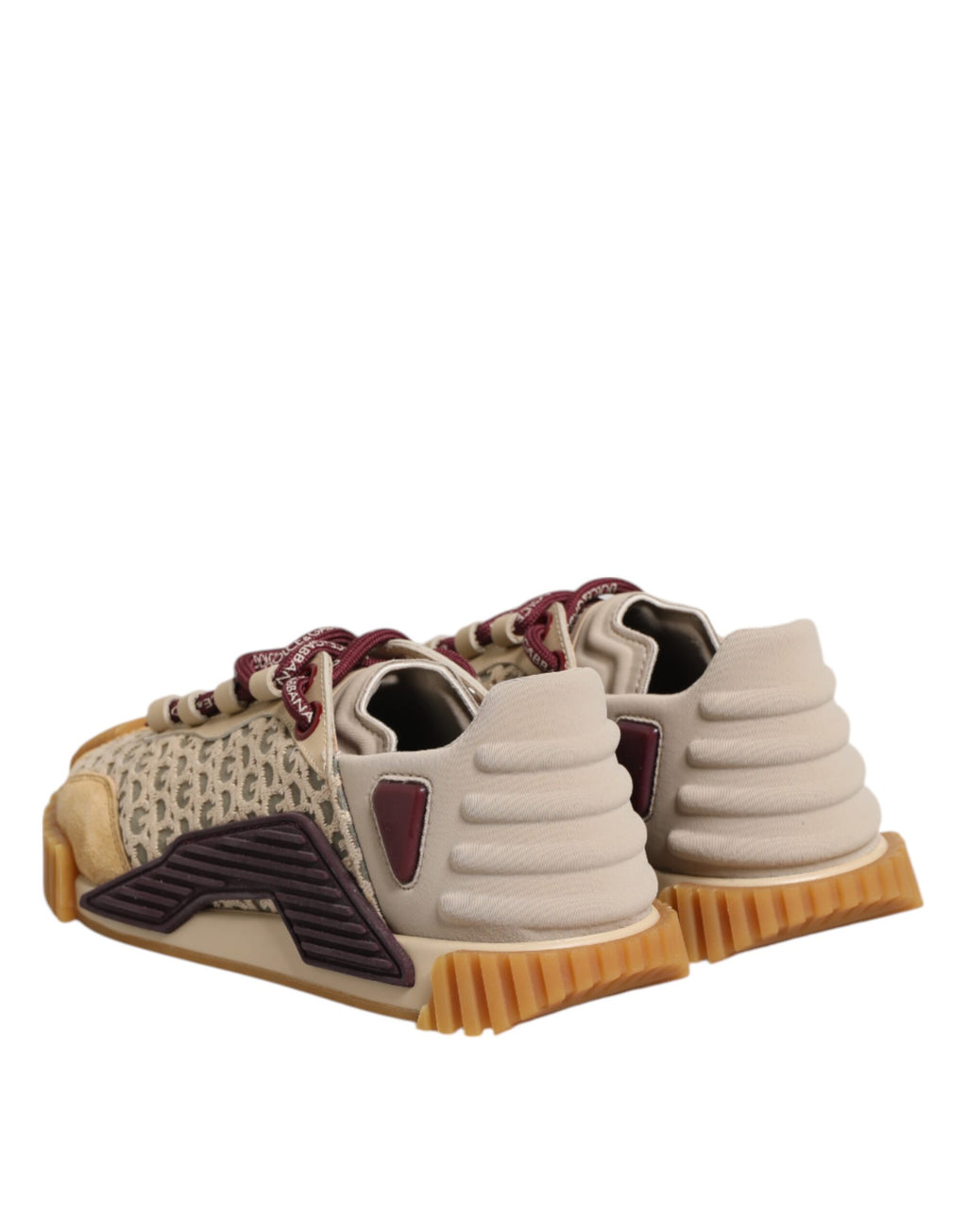 Beige Neoprene DG Logo NS1 Lace Sneakers Shoes