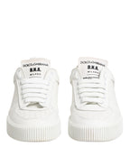 White Miami Leather Low Top Sneakers Shoes