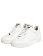 White Miami Leather Low Top Sneakers Shoes