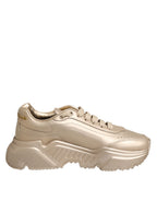 Gold Leather Daymaster Women Sneaker Shoes