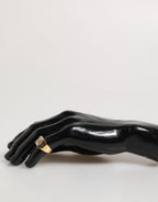 Gold Tone Brass Signet Square DG Logo Plaque Men Ring