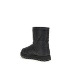 Black Polyamide Flat Boots