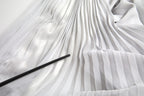 Light Grey Polyester Pleated Long Maxi Dress