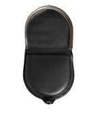 Black Polished Crocodile Leather Mens Coin Purse Wallet