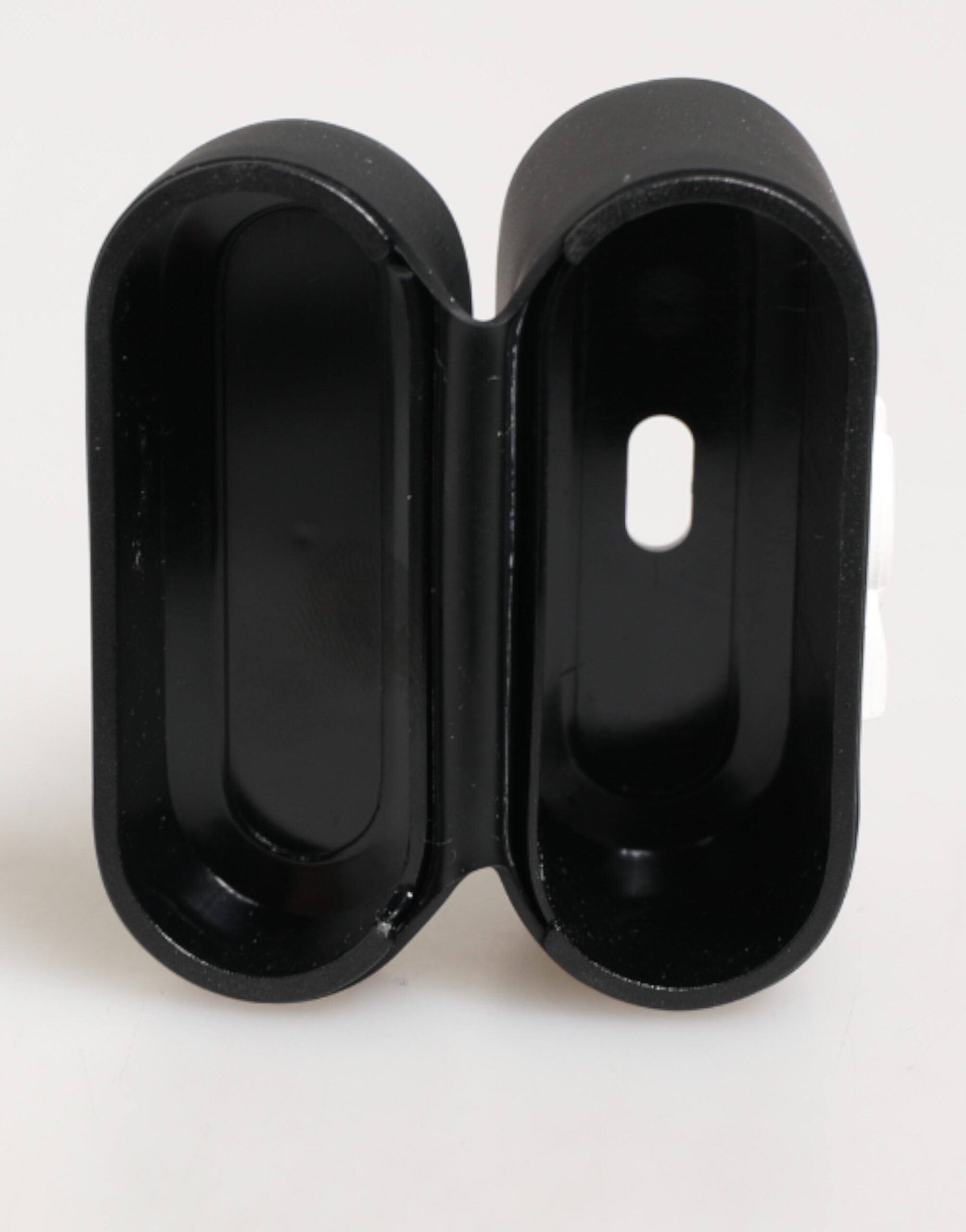 Black White Rubber Embossed Logo Accessory Airpods Case