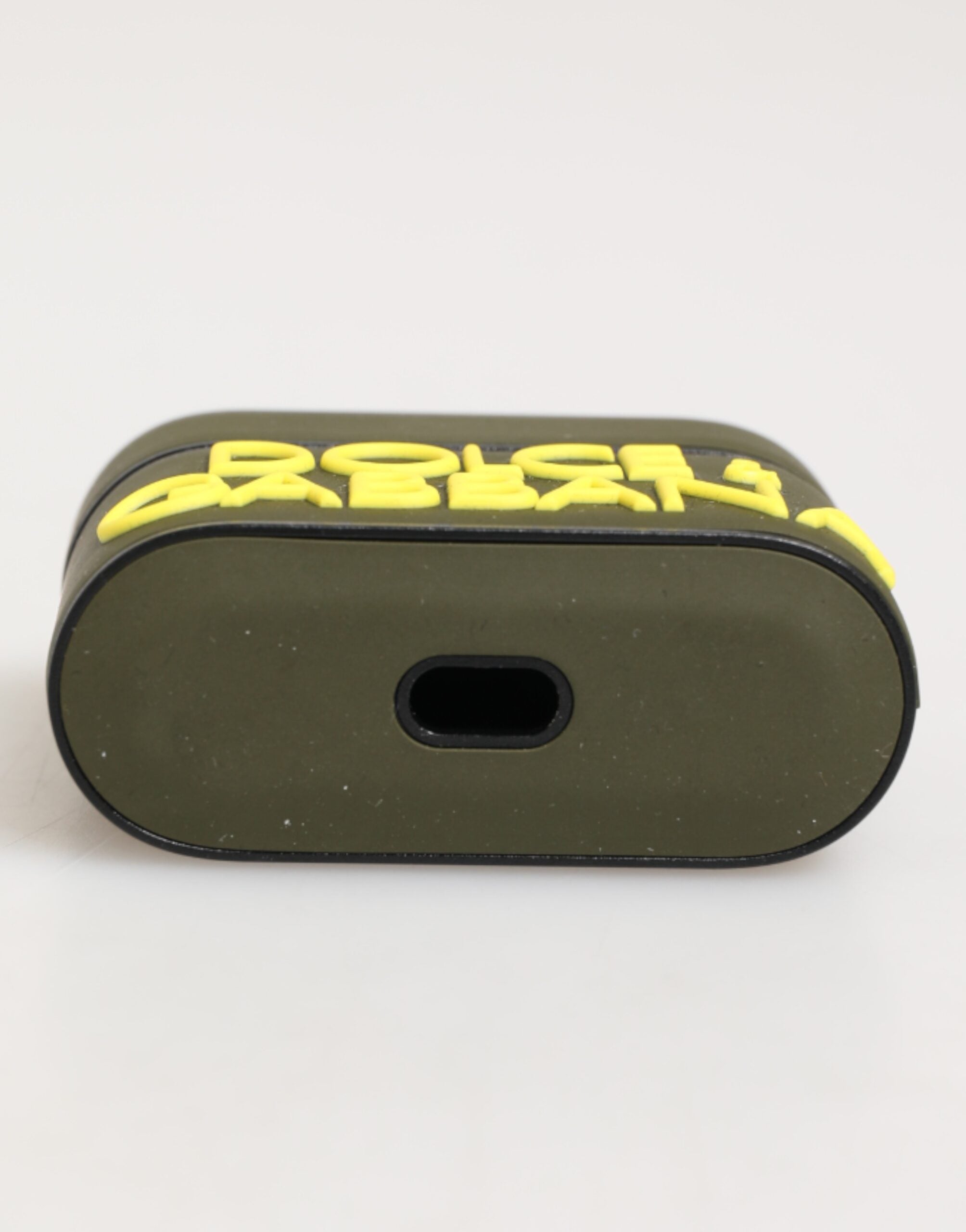 Army Green Rubber Logo Embossed Accessory  Airpods Case