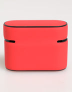 Red PVC DG Logo Embossed Men Flip Holder  Airpods Case
