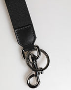 Black Red Logo Polyester Brass Holder Keychain Keyring