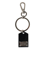 Black Sint Glass Plaque DG Logo Metal PlateKeychain Keyring
