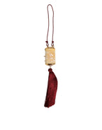 White Resin Gold Metal Crossbody Mini Purse Pendant Bag