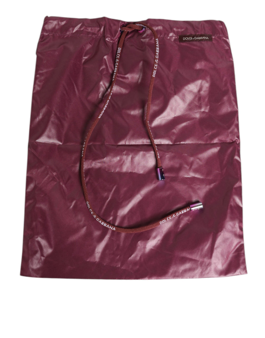 Burgundy Polyester Logo Embossed Crest Swimwear