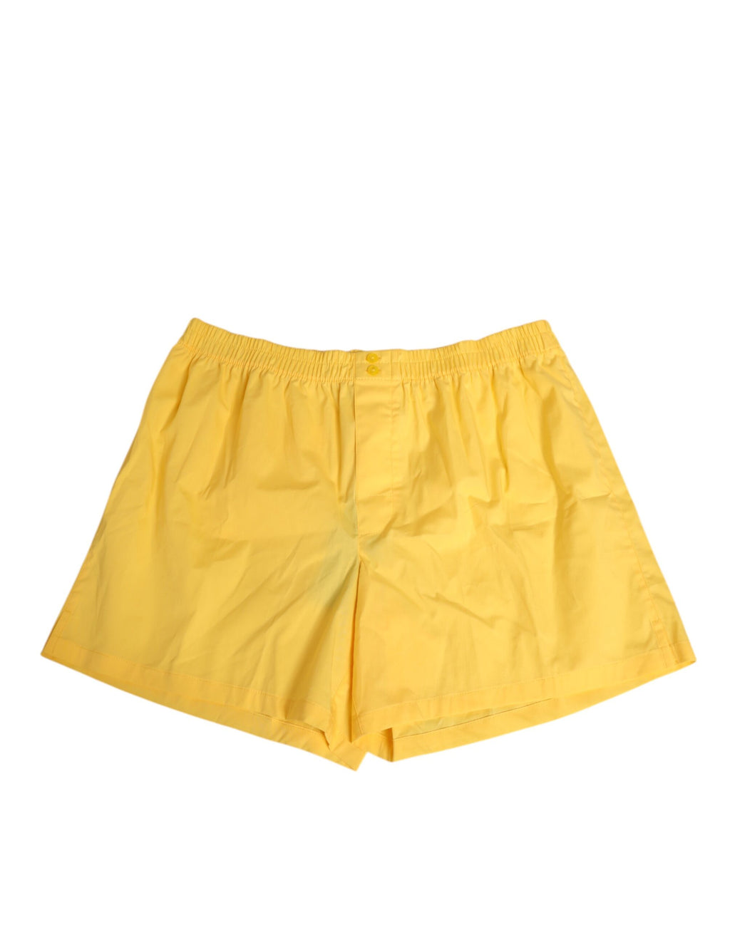 Yellow Cotton Elastic Waistband Short Swimwear