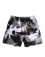 Black White Camouflage DG Logo Men Swimwear