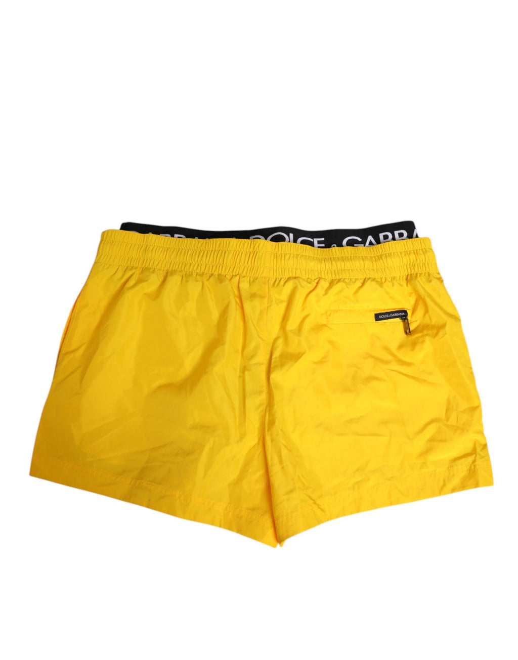 Yellow Drawstring Beachwear Men Shorts Swimwear