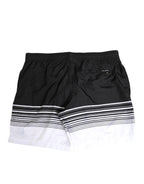 Black White Striped DG Logo Men Short  Swimwear