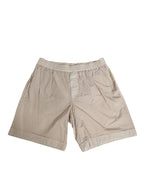 Beige Nylon Beachwear Men Boxer Short Swimwear