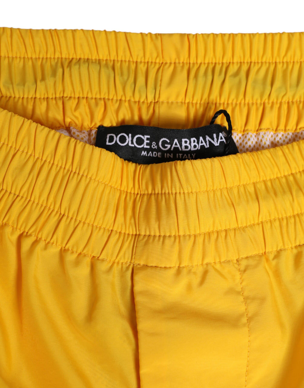 Yellow Nylon Logo Plaque Boxer Shorts Swimwear