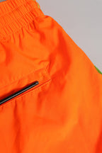 Orange Polyester Beachwear Men Shorts Swimwear
