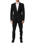 Dark Blue Cotton Men Jacket Coat Blazer Suit