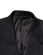Dark Blue Cotton Men Jacket Coat Blazer Suit