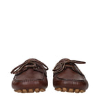 Brown Leather Slip-On Loafers