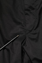 Black Cotton Tapered Men Formal Trousers Pants