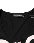 Black Cotton Sleeveless Tank Top DG Logo Men T-shirt
