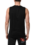 Black Cotton Sleeveless Underwear Men Tank Top
