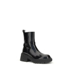 Black Calf Leather Bos Taurus Ankle Boots