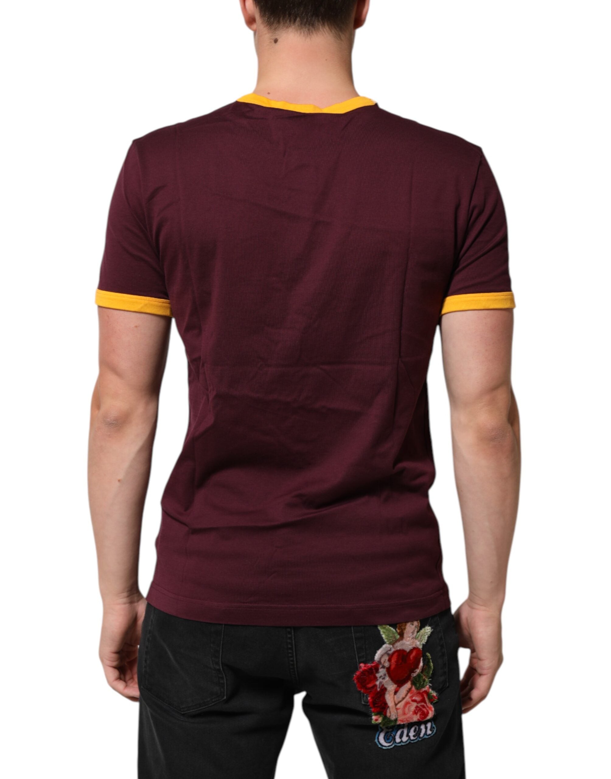 Burgundy Cotton DG Super King Logo T-Shirt