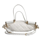 White Quilted Logo 90's Sicily Belt Waist Fanny Pack Bag