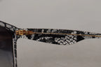 DG4190 Black Lace Acetate Crystal Round Sunglasses