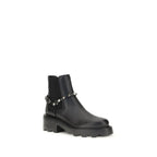 Black Calf Leather Bos Taurus Ankle Boots